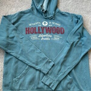 Teal Hollywood Graphic Soft Cotton Hoodie